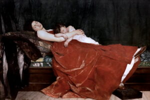 Alphonse Lecadre. 1842-1875. Paris Le Sommeil The Sleep 1872 Nantes Musée d'Arts by jean louis mazieres
