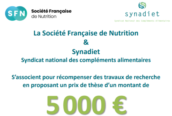 Prix de Th&egrave;se SFN-SYNADIET 2025 / Deadline 30 Septembre 2025